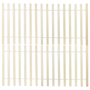 Letto in Legno di pino Bianco con Rete a Doghe Testiera Alta 180 x 200 cm