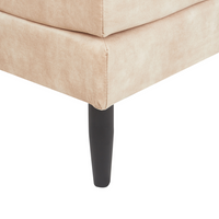 Chaise Longue Beige Velluto Mobili Soggiorno Stile Moderno