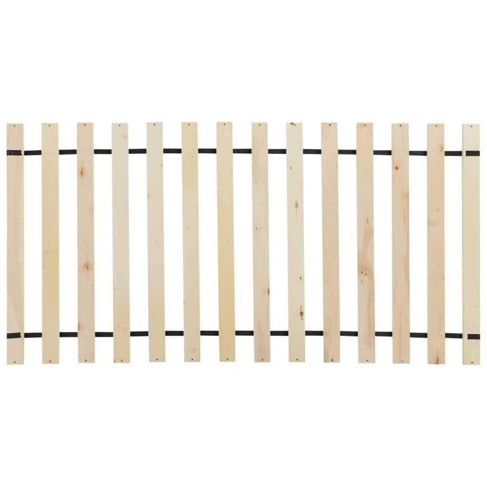 Letto singolo beige 90 x 200 cm imbottito in stile scandinavo