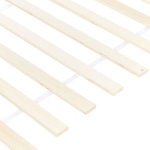 Letto in legno di pino bianco Dimensioni singole 90 x 200 Testiera a doghe minimalista