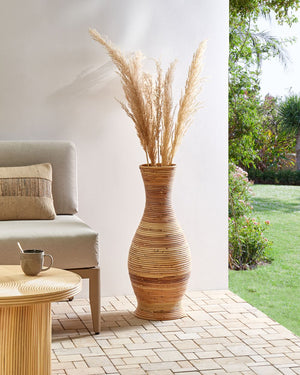 Vaso decorativo in rattan naturale da 70 cm in stile rustico Boho Home Decor