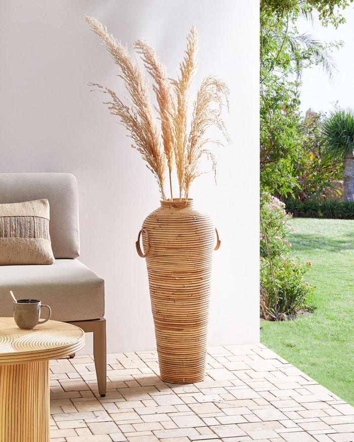 Vaso decorativo in rattan naturale da 70 cm in stile rustico Boho Home Decor