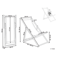 Sedia a Sdraio Pieghevole in Tessuto di colore Rosso e Struttura Alluminio Rosso resistente