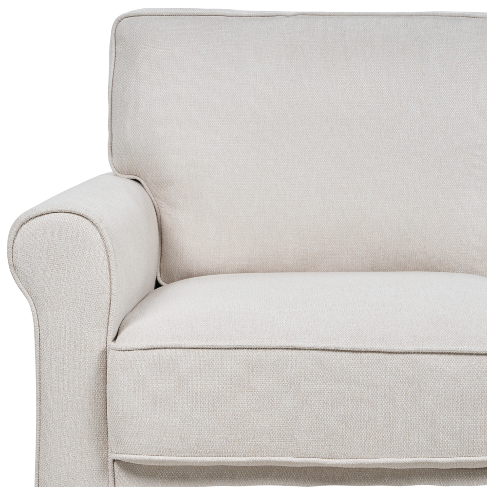 Divano tessuto beige chiaro Struttura In Legno Molle Insacchettate Soggiorno 2 Posti