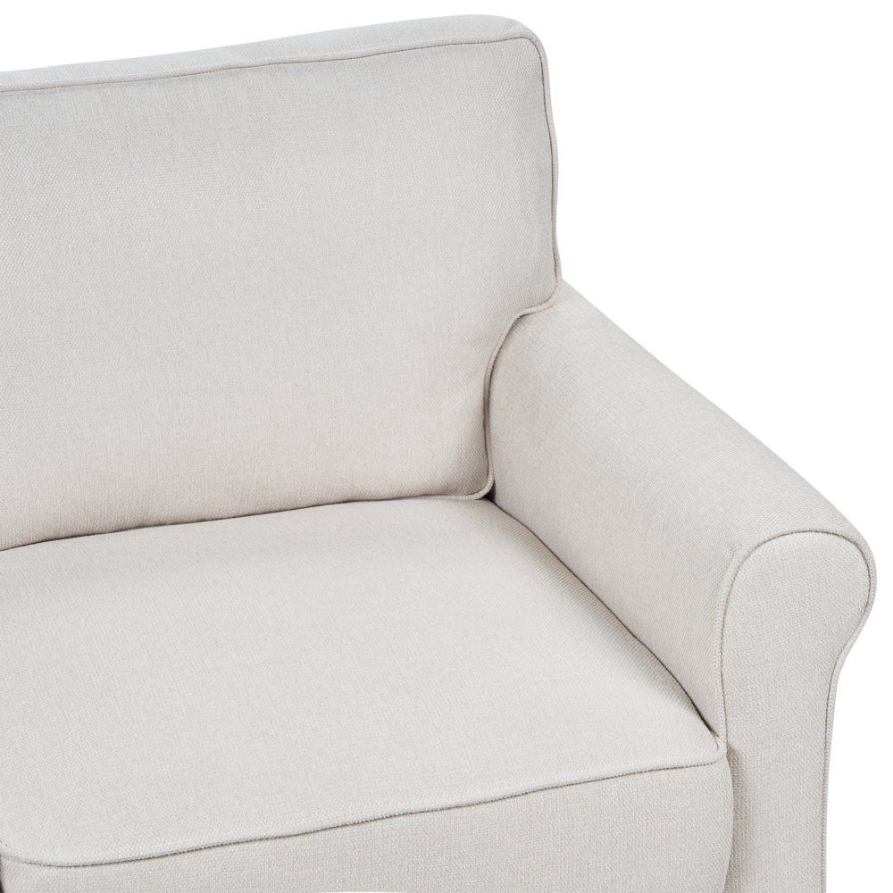 Divano tessuto beige chiaro Struttura In Legno Molle Insacchettate Soggiorno 2 Posti