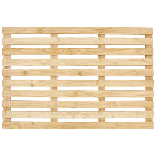 Tappeto da bagno in legno chiaro di bambù 53 x 36 cm Accessori da bagno