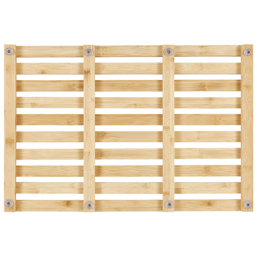 Tappeto da bagno in legno chiaro di bambù 53 x 36 cm Accessori da bagno