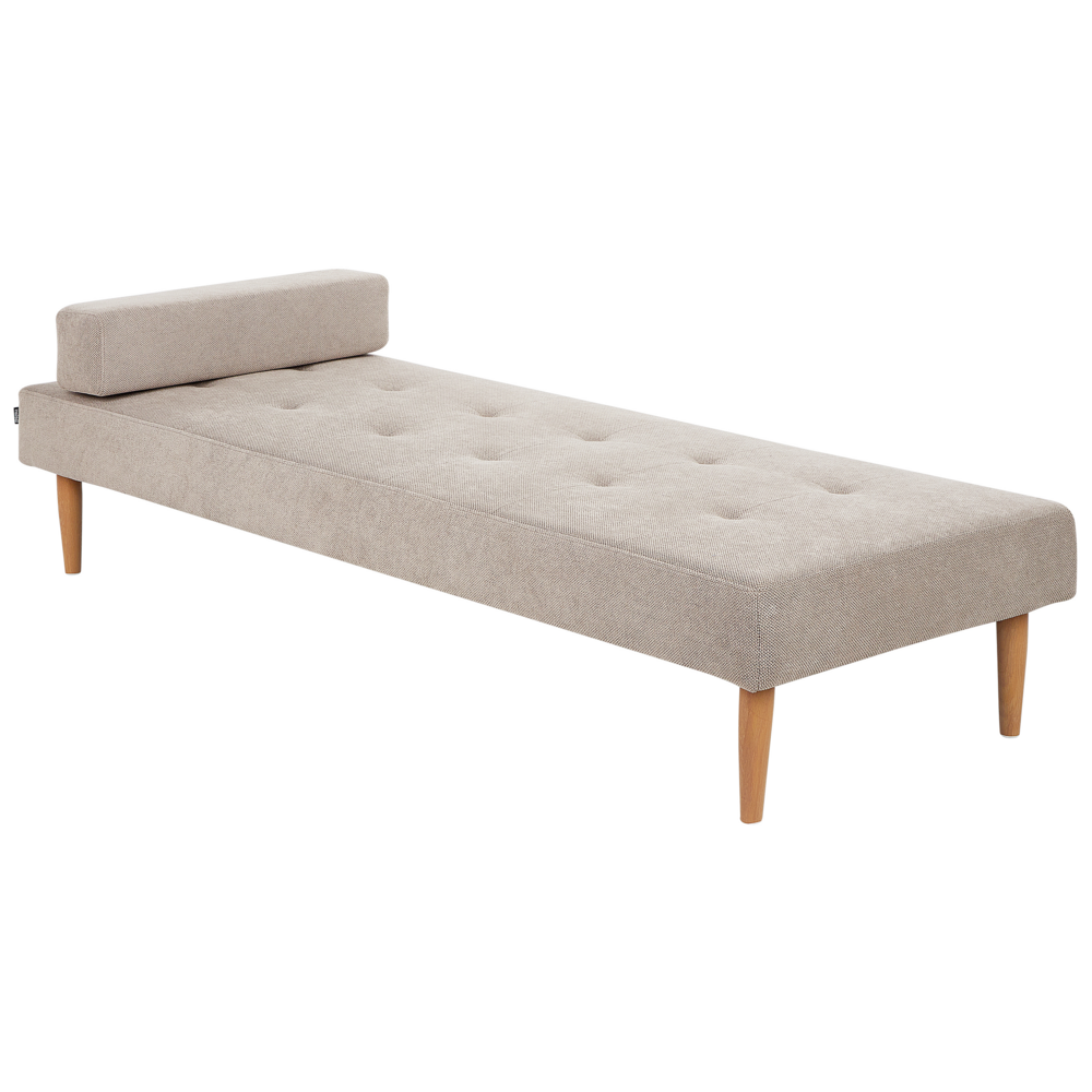Chaise longue Beige Rivestimento in tessuto Moderno Minimalista