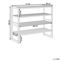 Scaffale da bagno in legno chiaro di bambù a 4 livelli impilabile per l'archiviazione del bagno