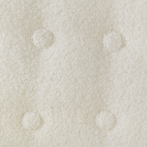 Poltrona Tessuto Boucle Bianco Imbottito Sedia Club Retrò Stile Retrò