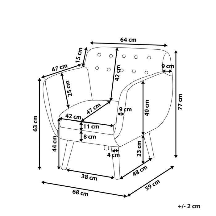 Poltrona Tessuto Boucle Bianco Imbottito Sedia Club Retrò Stile Retrò