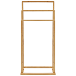 Portasciugamani in legno chiaro di bambù 81x40 cm 3 binari Accessori per il bagno