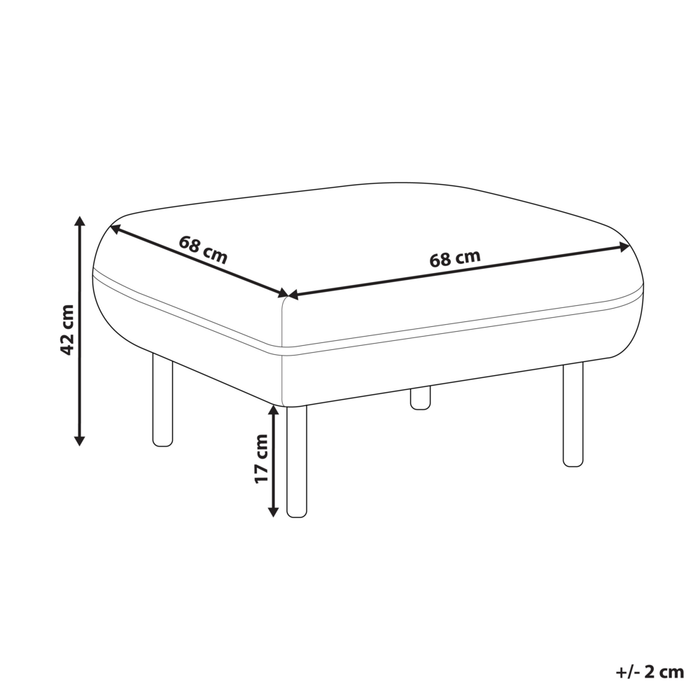 Ottomano poggiapiedi in tessuto beige chiaro imbottito metallo gambe nere poggiapiedi quadrato imbottito bordi decorativi neri Retro Glam