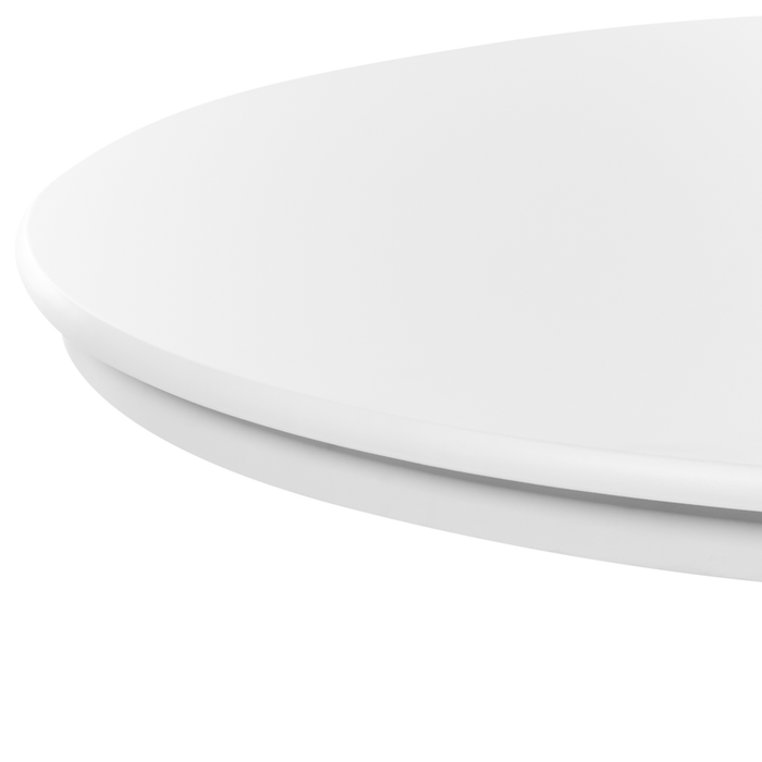 Tavolo da pranzo rotondo in legno retrò con piedistallo 100 cm bianco stile retrò vintage