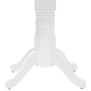 Tavolo da pranzo rotondo in legno retrò con piedistallo 100 cm bianco stile retrò vintage