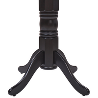 Tavolo da pranzo rotondo in legno retrò con piedistallo 100 cm nero stile retrò vintage