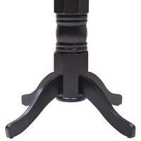 Tavolo da pranzo rotondo in legno retrò con piedistallo 120 cm nero stile retrò vintage