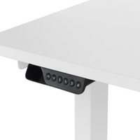 Scrivania elettrica regolabile a forma di L 160 x 59 cm Piano bianco lato destro stile moderno