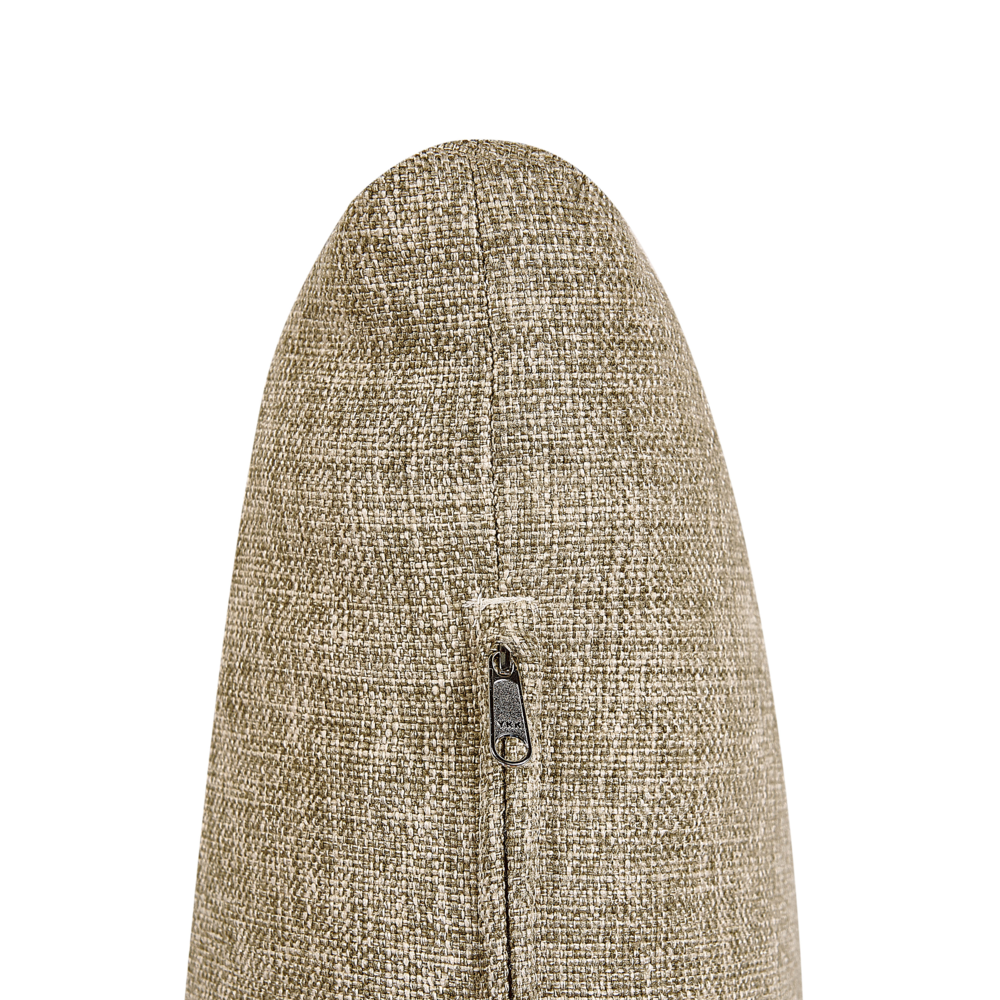 Lettino da giardino in rattan naturale per esterni 3 cuscini marrone e grigio stile tradizionale e boho