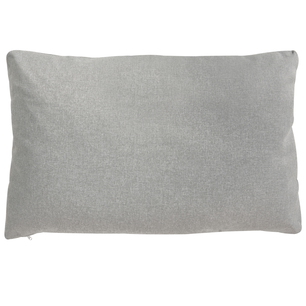 Divano da giardino a 3 posti con struttura in metallo e schienale in corda con cuscini grigio stile elegante