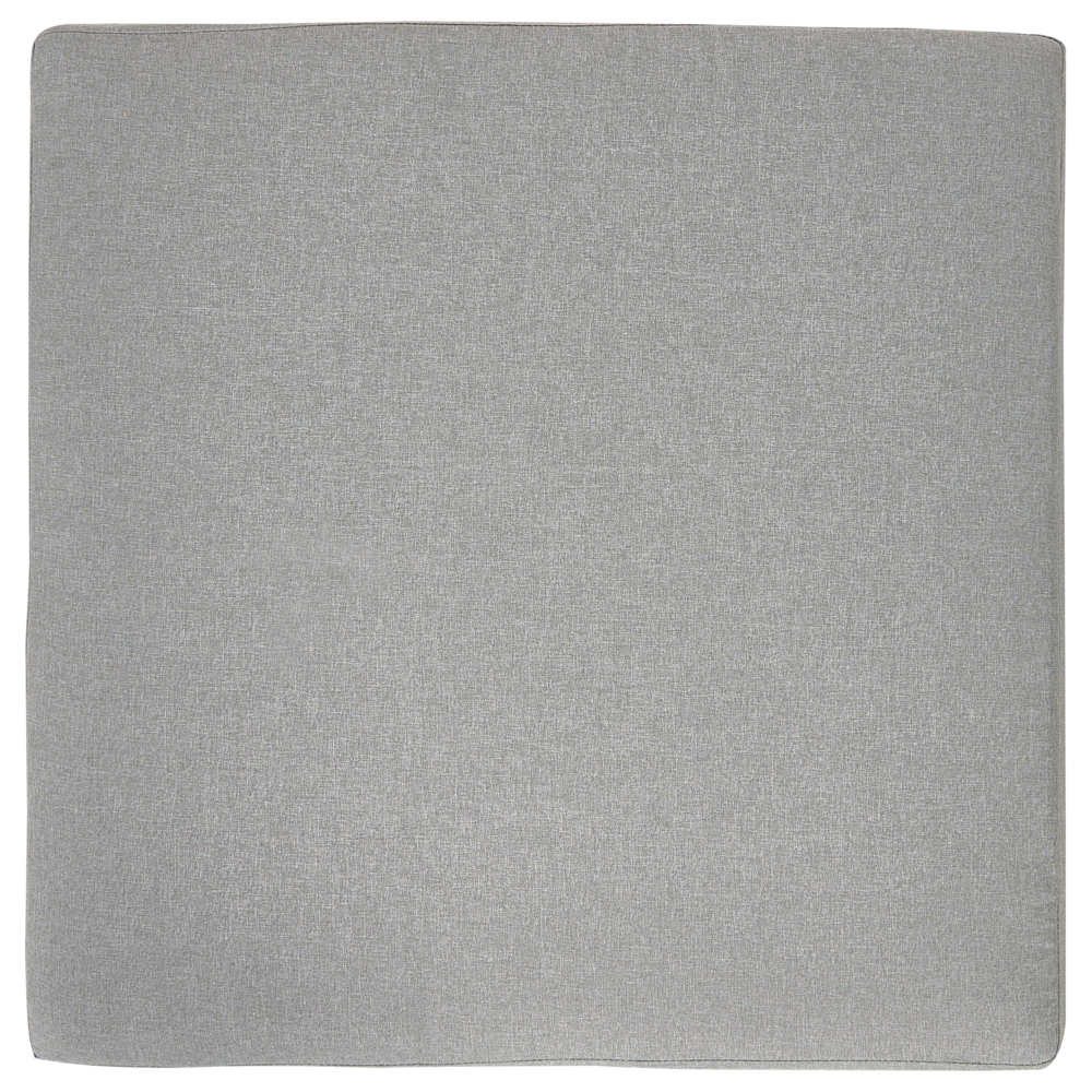 Divano da giardino a 3 posti con struttura in metallo e schienale in corda con cuscini grigio stile elegante