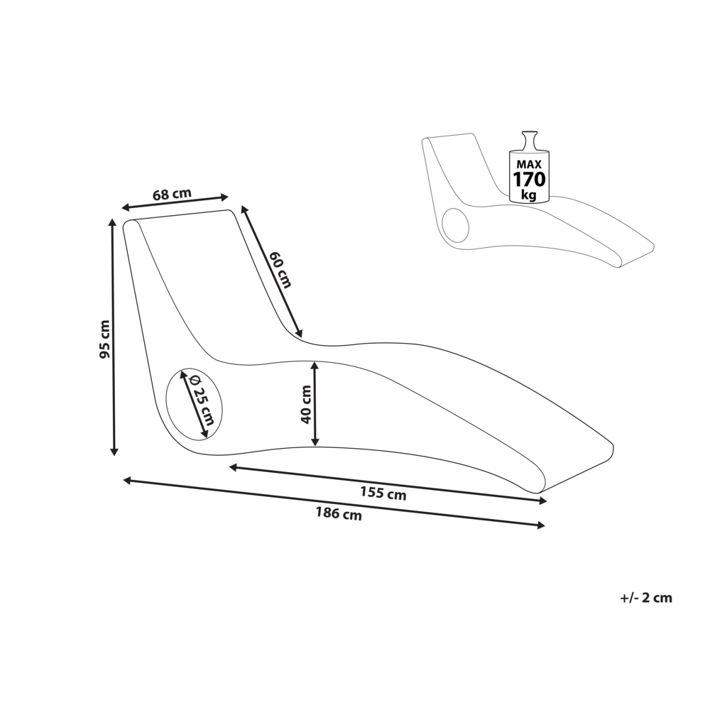 Lettino prendisole in legno chiaro Rattan Design a doghe Forma curva Lettino da giardino
