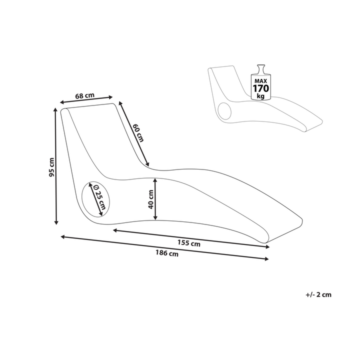 Lettino prendisole in legno chiaro Rattan Design a doghe Forma curva Lettino da giardino