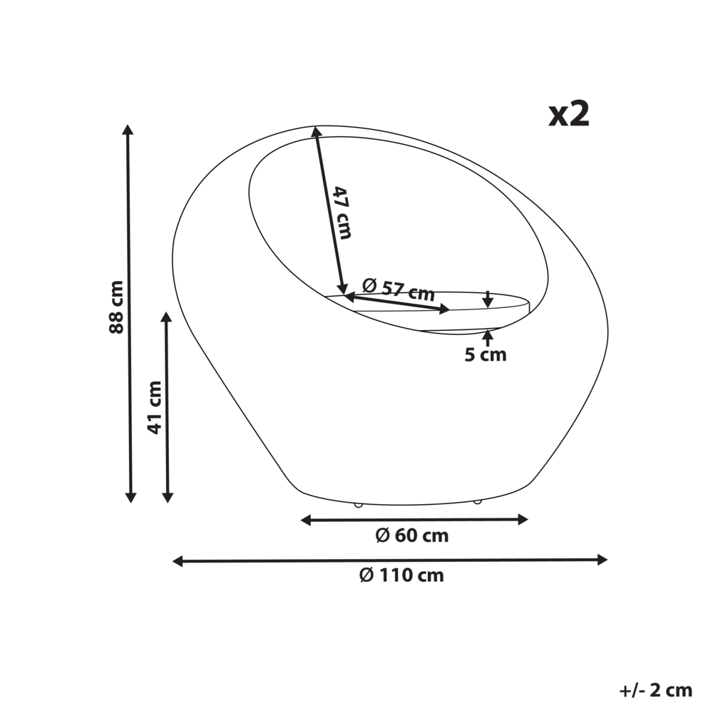 Set di 2 poltrone da giardino in rattan naturale con cuscini di seduta Beige Stile Boho per interni e per esterni