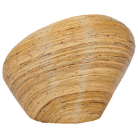 Set di 2 poltrone da giardino in rattan naturale con cuscini di seduta Beige Stile Boho per interni e per esterni