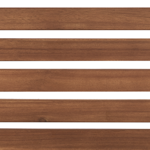 Set di 4 sedie da giardino per esterni in legno d'acacia chiaro pieghevoli stile rustico