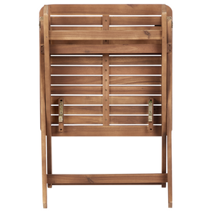 Tavolino pieghevole moderno in legno di acacia per esterni stile rustico