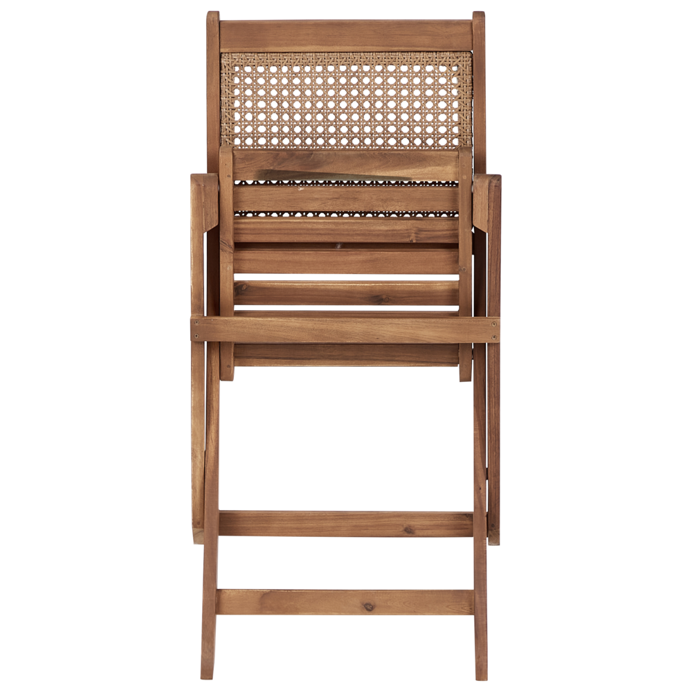 Set da giardino per esterno in legno d'acacia chiaro certificato pieghevole bistrò retrò vintage