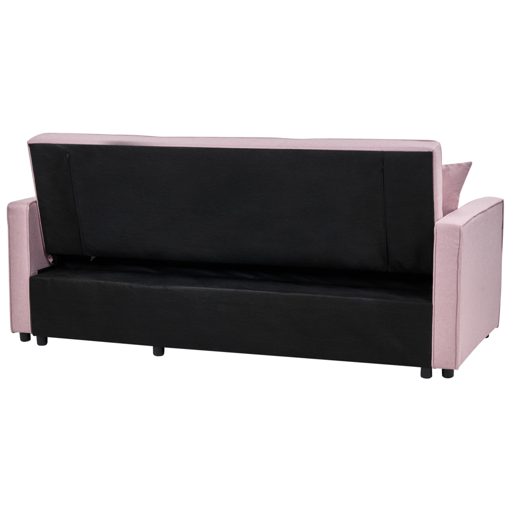 Divano letto rosa Funzione letto imbottito Cuscini extra 3 posti Camera da letto in stile moderno