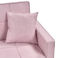 Divano letto rosa Funzione letto imbottito Cuscini extra 3 posti Camera da letto in stile moderno