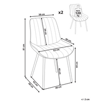 Set di 2 sedie da pranzo in ecopelle beige chiaro con gambe in acciaio nero senza braccioli set da pranzo salotto soggiorno moderno