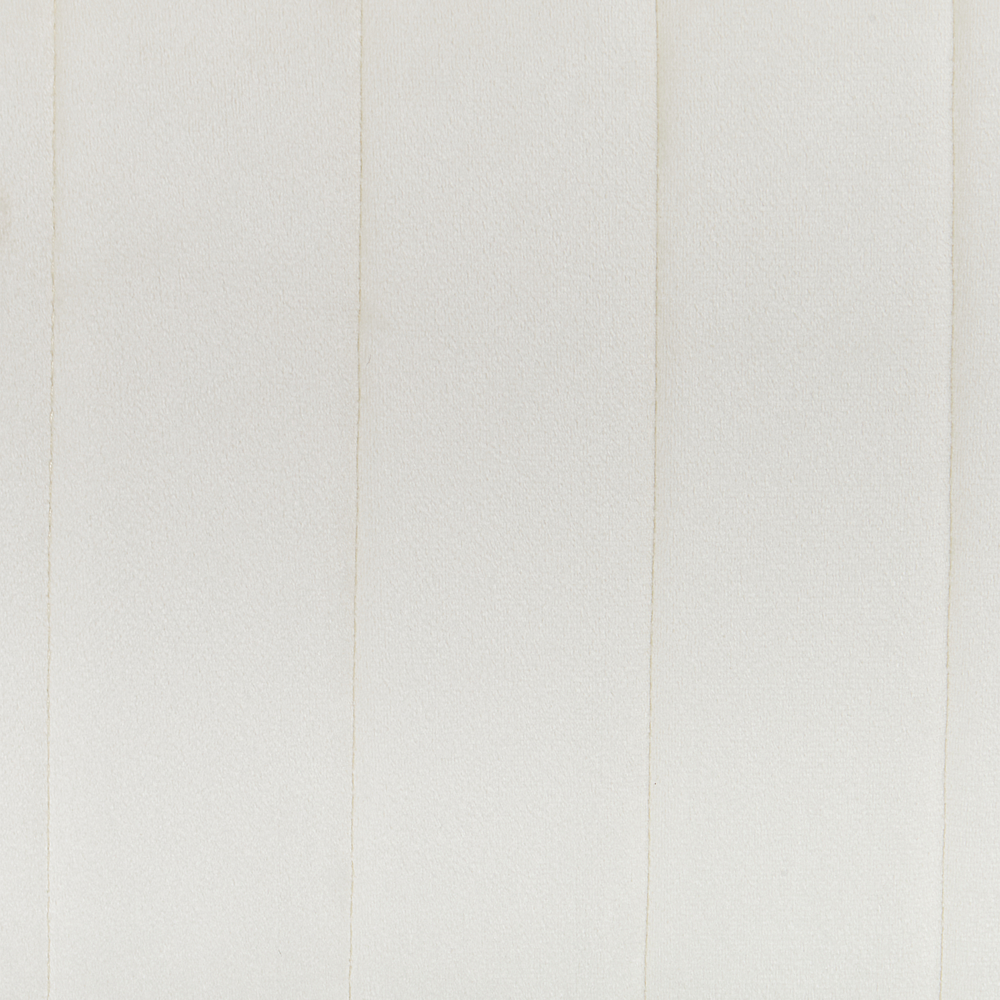 Set di 4 sedie da pranzo in velluto   bianco sporco Gambe in ferro stile moderno