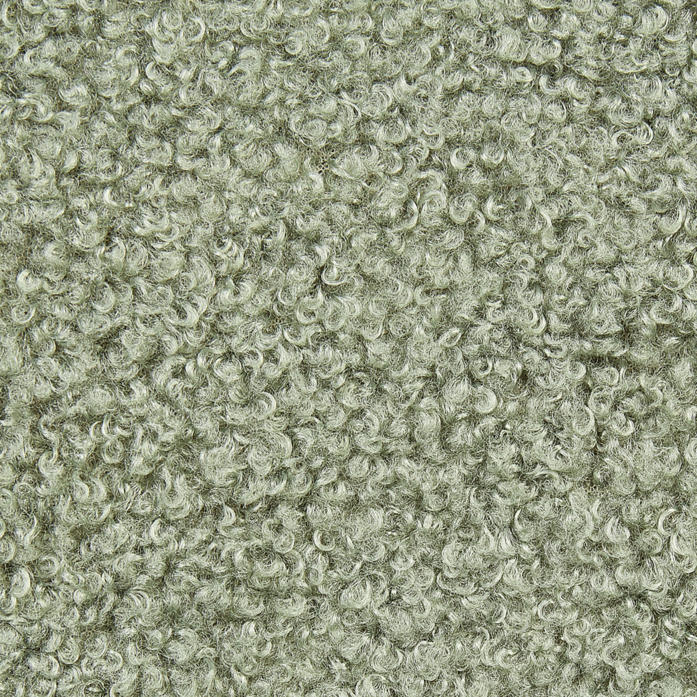 Set di 2 sedie per sala da pranzo Boucle verde chiaro Gambe in acciaio nero Sedute per sala da pranzo di design moderno