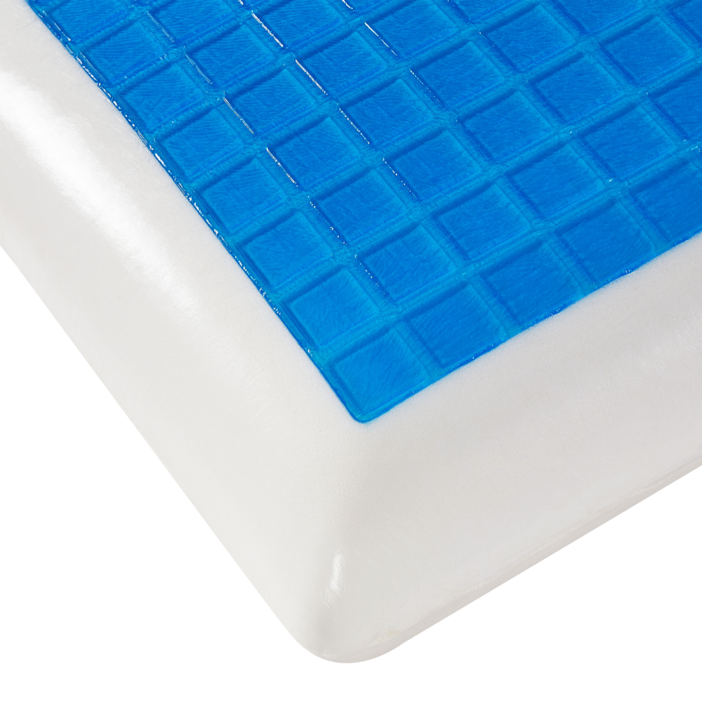 Cuscino in memory foam Cuscino ortopedico di media impresa in tessuto di aloe vera blu e bianco