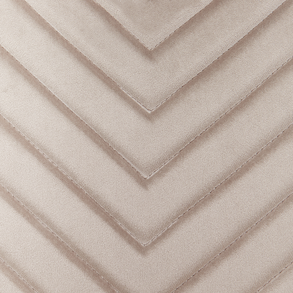 Set di 4 sedie da pranzo in velluto beige gambe in ferro gambe stile elegante