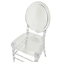 Set moderno di 2 sedie in plastica trasparente cucina soggiorno moderno