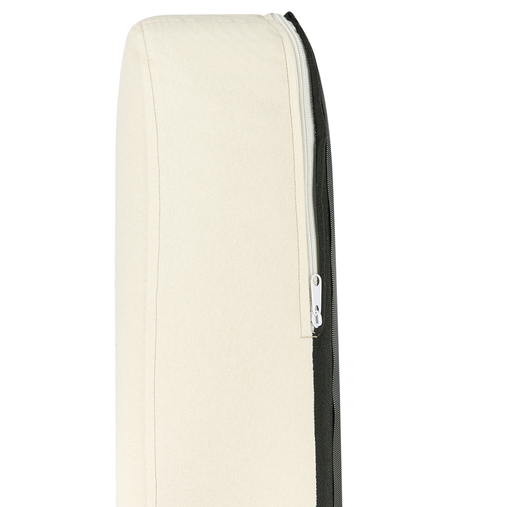 Poltrona da salotto in tessuto imbottito beige chiaro Schienale imbottito per soggiorno