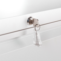 Armadio in acciaio bianco 4 cassetti con serratura a chiave per ufficio stile industriale