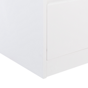 Armadio in acciaio bianco 4 cassetti con serratura a chiave per ufficio stile industriale