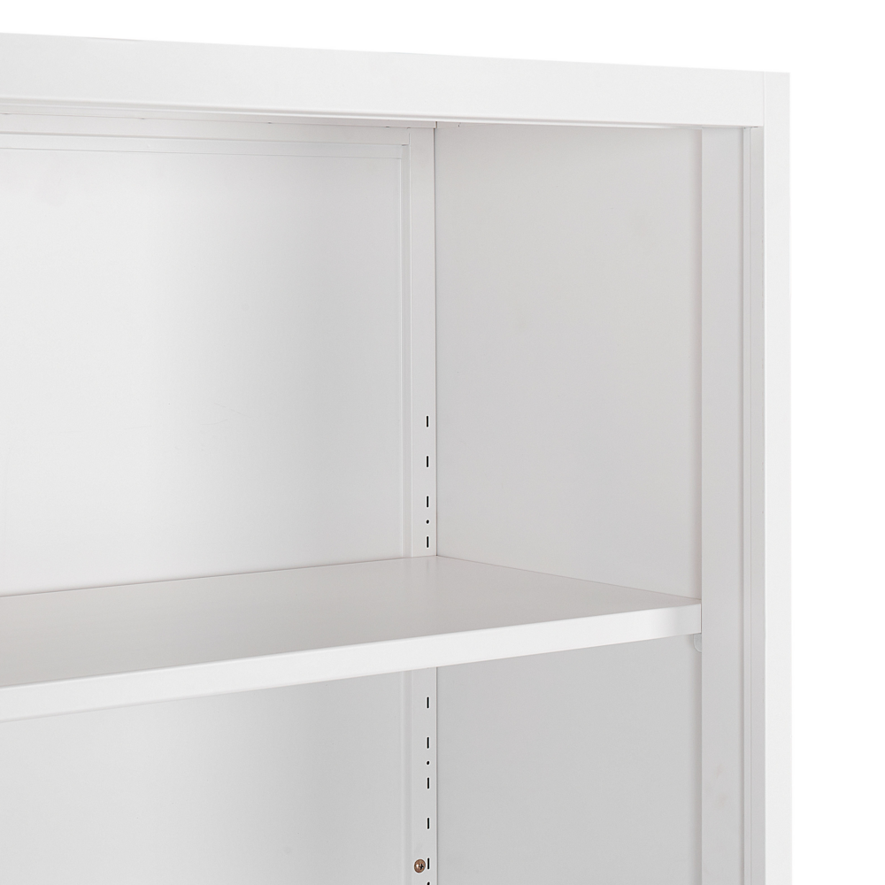 Armadietto con 2 ante e scaffale aperto con chiusura a chiave bianco ufficio di casa stile moderno