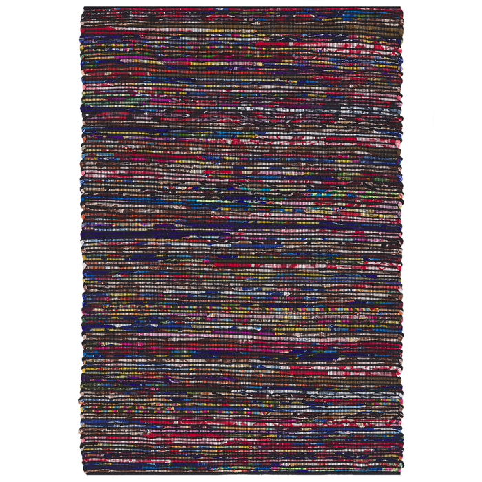 Tappeto Cotone Multicolore Scuro 160 x 230 cm Rettangolare Fatto a Mano Boho Eclettico