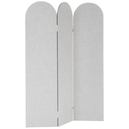 Divisorio pieghevole a 3 pannelli con struttura in acciaio poliestere grigio ufficio domestico stile moderno
