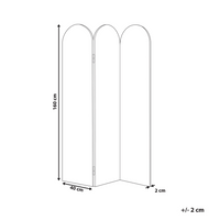 Divisorio pieghevole a 3 pannelli con struttura in acciaio poliestere grigio ufficio domestico stile moderno