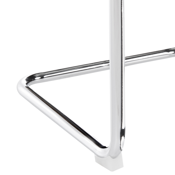 Set di 2 sedie da pranzo con seduta in plastica nero trasparente a sbalzo stile moderno