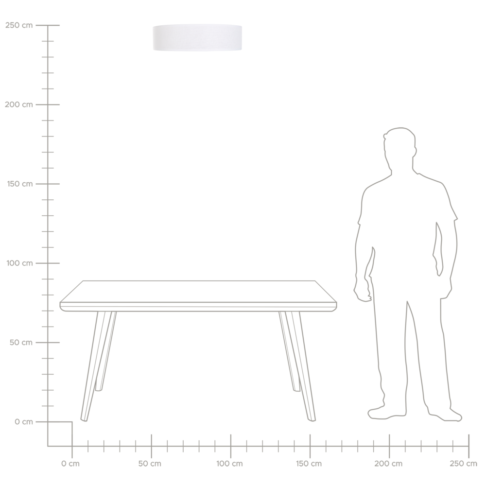 Lampada da soffitto bianca ø 60 cm Luce ad incasso Illuminazione Vimini Boho Moderna Soggiorno Camera da letto