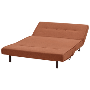 Divano letto 2 posti glamour con cuscini in tessuto arancione senza braccioli Glamour